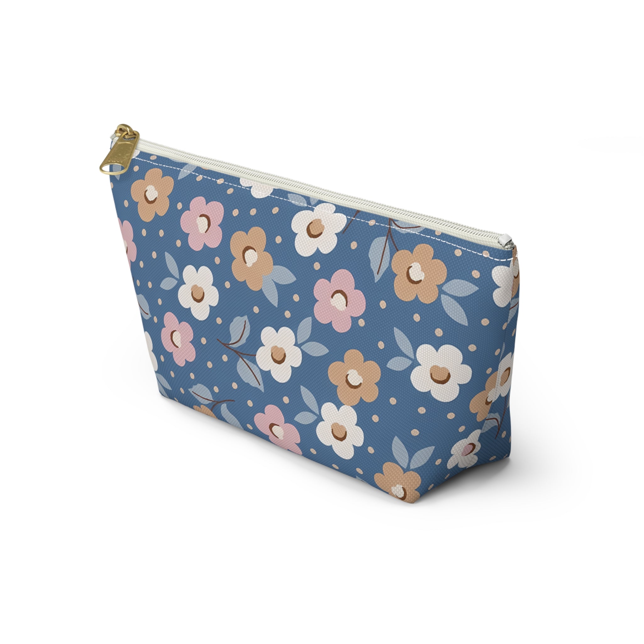 Retro Daisy Floral Accessory Pouch