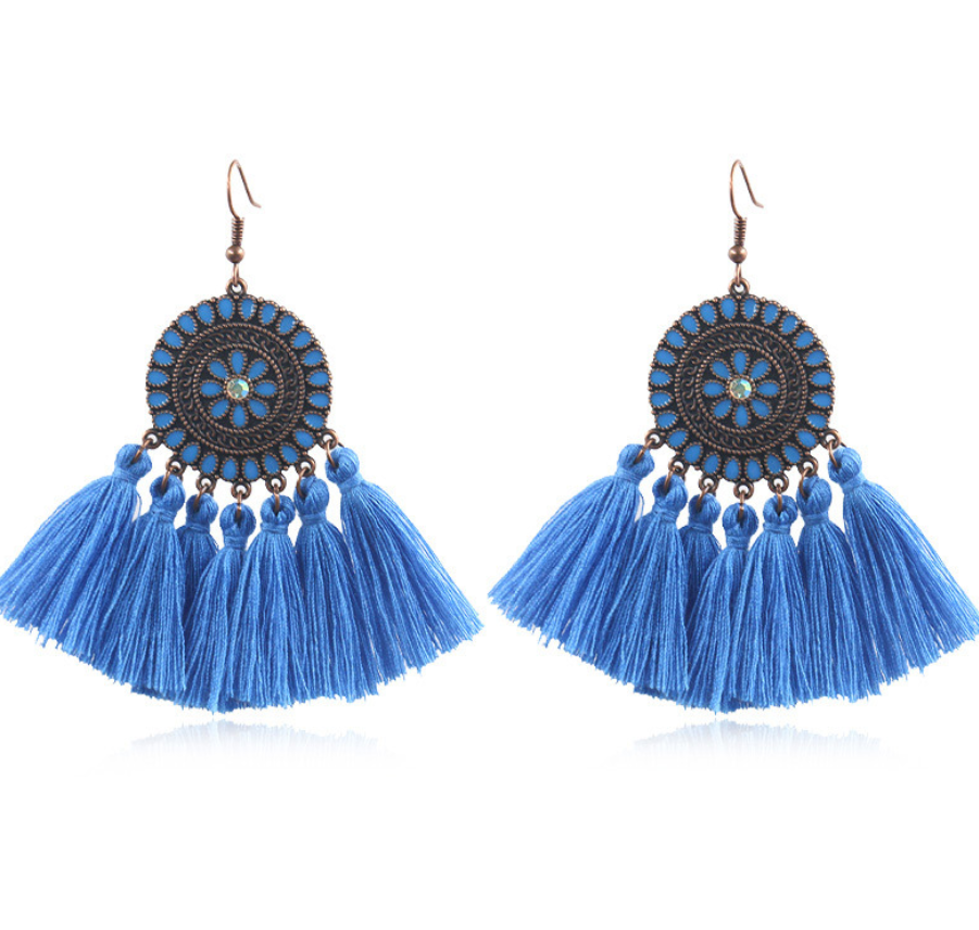 Sunflower Tassel Earrings (Tassel Earrings)
