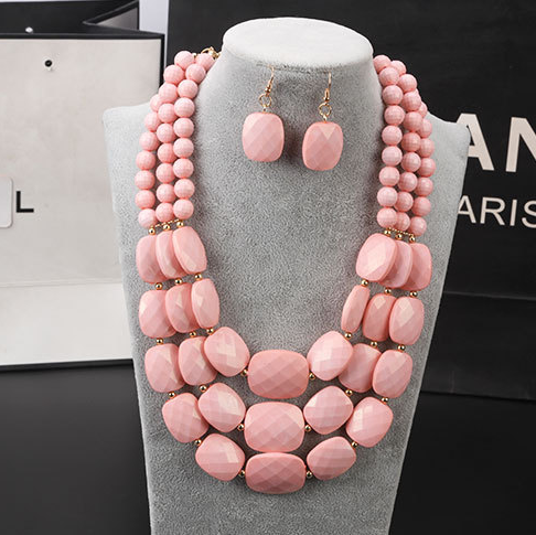 Flower Necklace Jewelry Set
