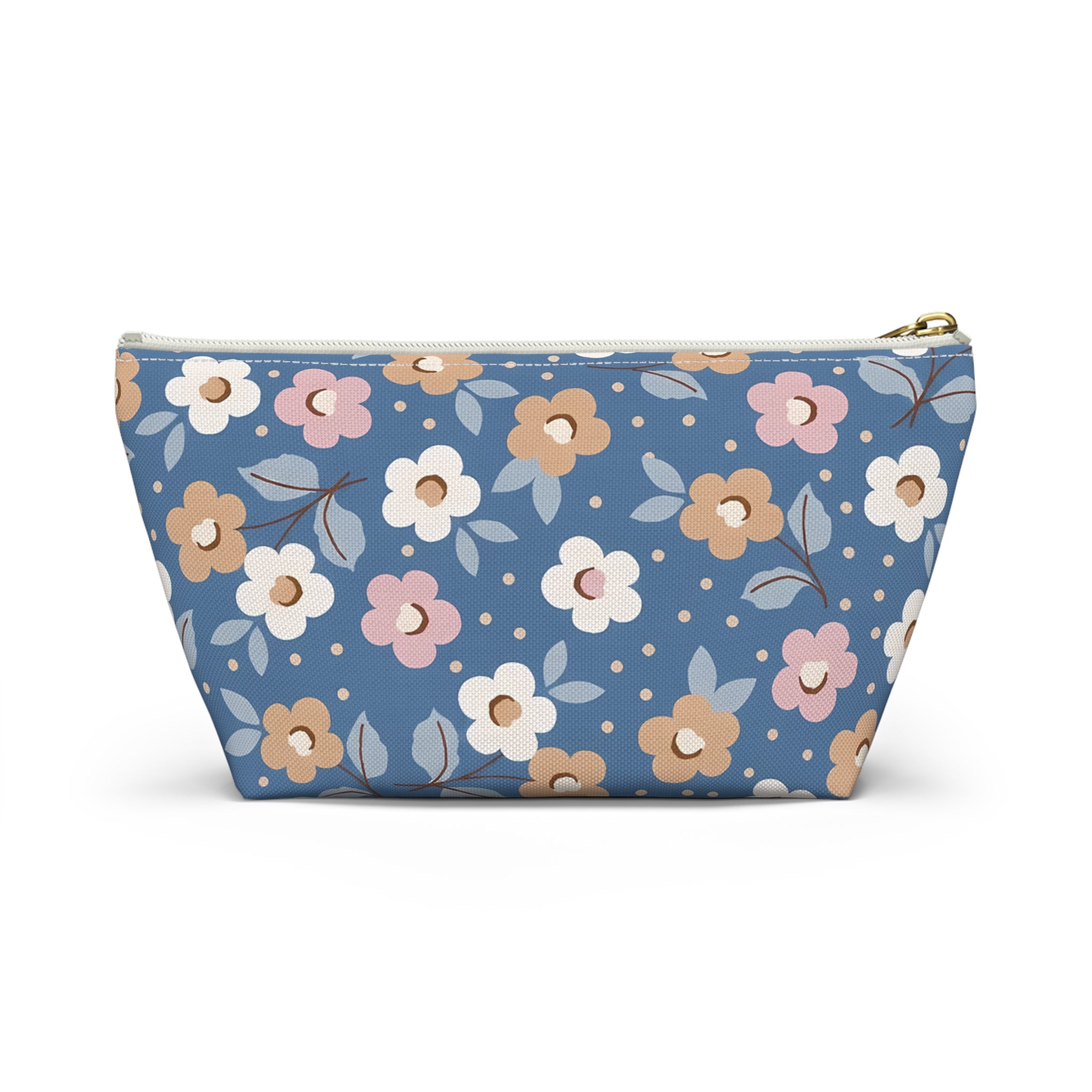 Retro Daisy Floral Accessory Pouch