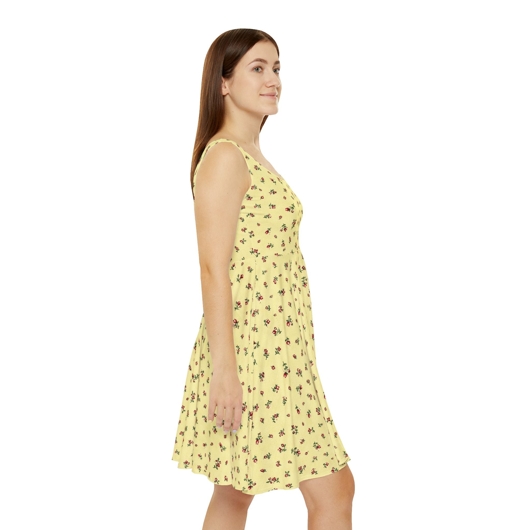 Tiny Floral Pattern Skater Dress