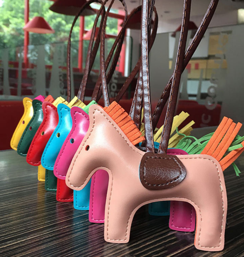 Leather Pony Keychain And Bag Charm