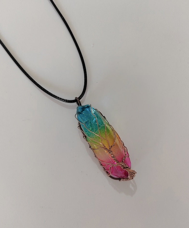 Life Tree Stone Column Necklace