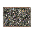 Tiny Floral Mosaic Woven Blanket | Meadow Flowers Throw