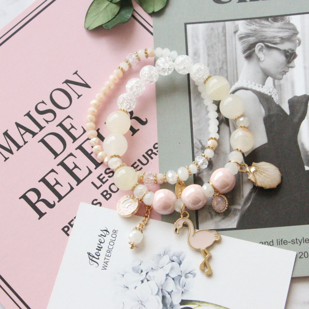 Giraffe Double Layer Crystal Bead Bracelet