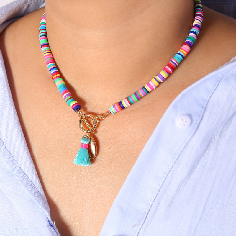 Boho Chic Shell Tassel Necklace