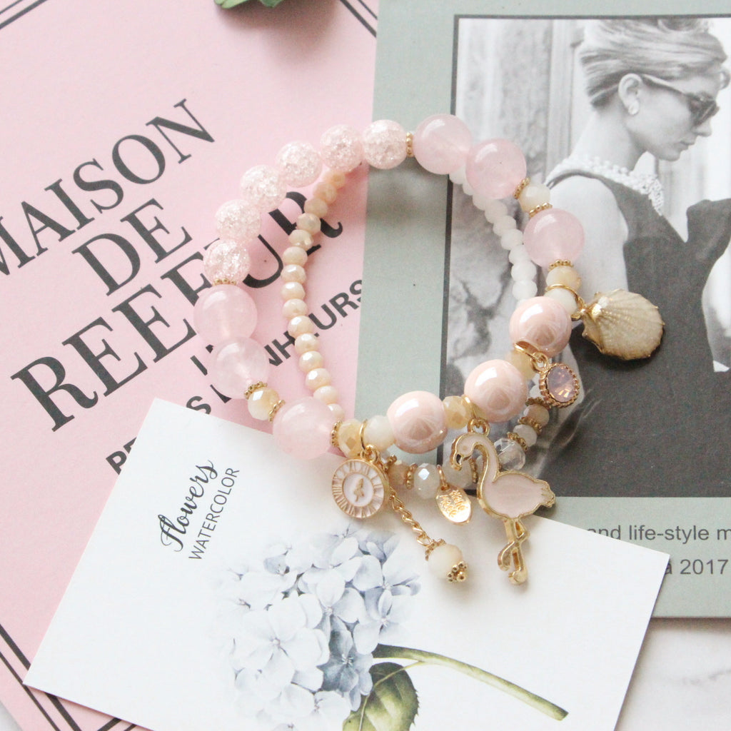 Giraffe Double Layer Crystal Bead Bracelet