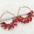 Rose Bloom Hoop Earrings