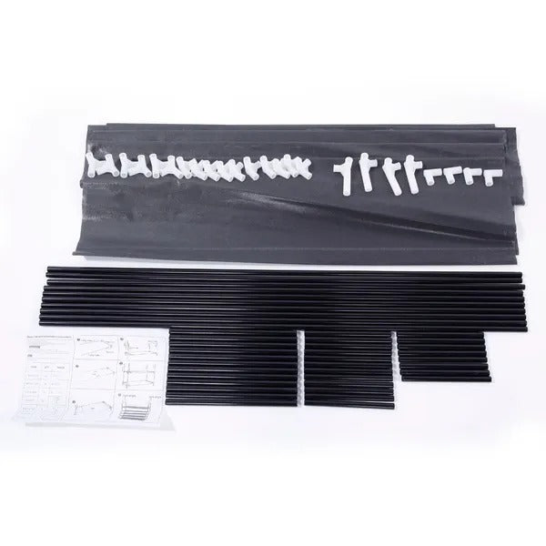 Black Five-Tier Fabric Shoe Storage
