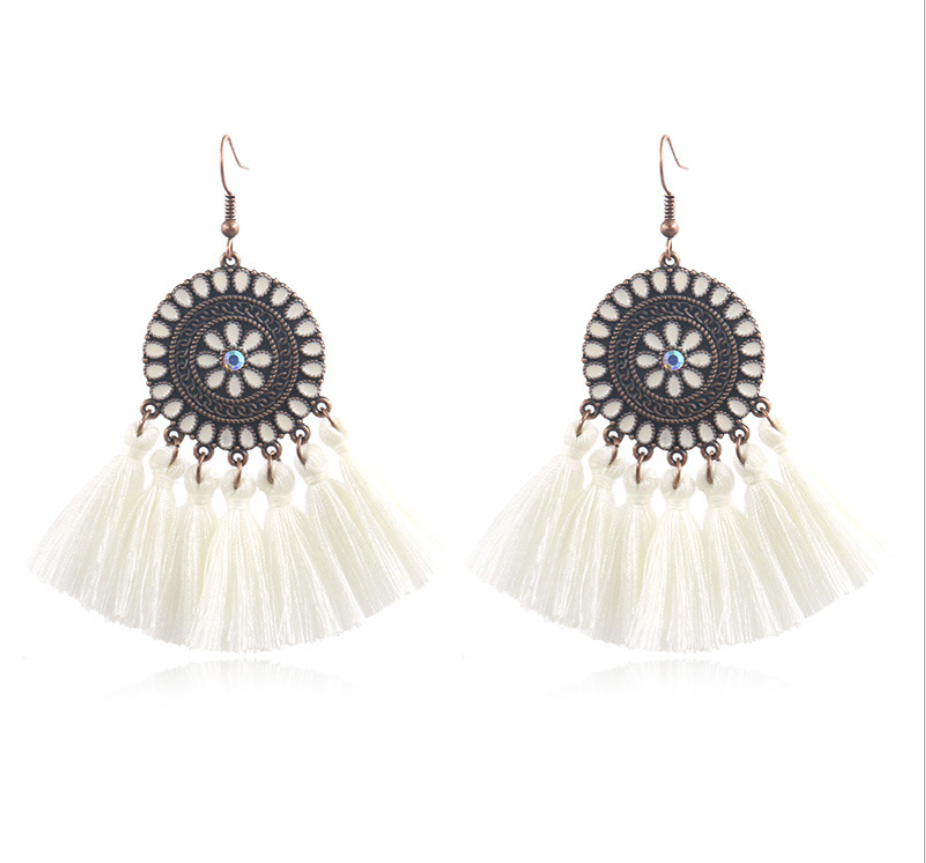 Sunflower Tassel Earrings (Tassel Earrings)