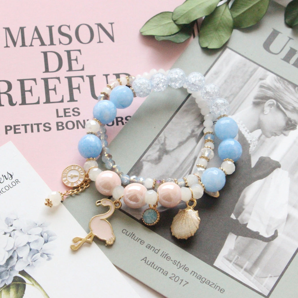 Giraffe Double Layer Crystal Bead Bracelet