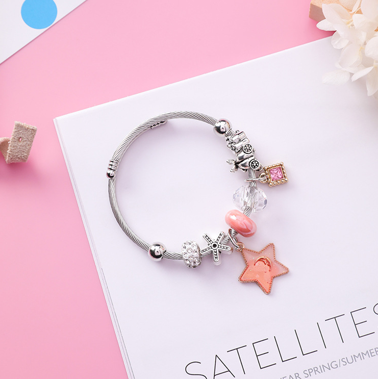 Crystal Star Bead Bracelet