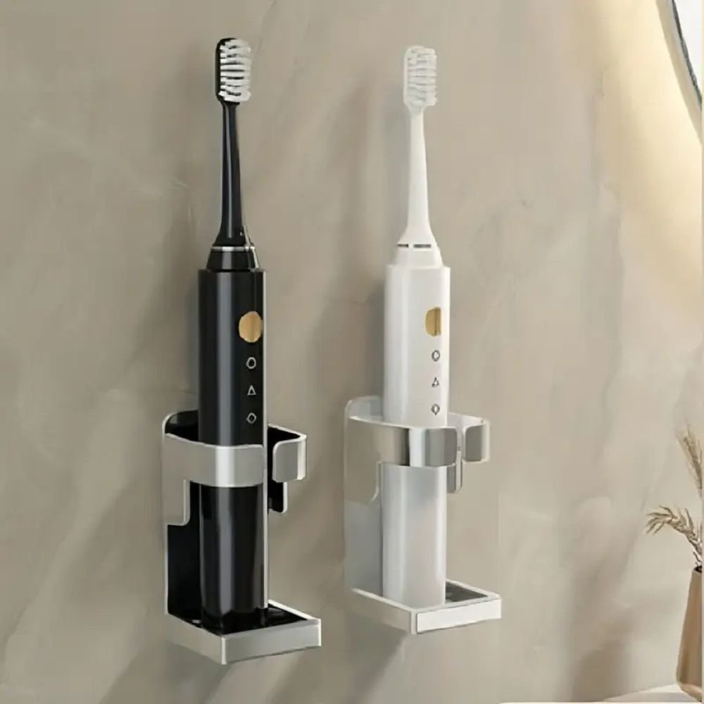 Sleek Metal Electric Toothbrush Holder
