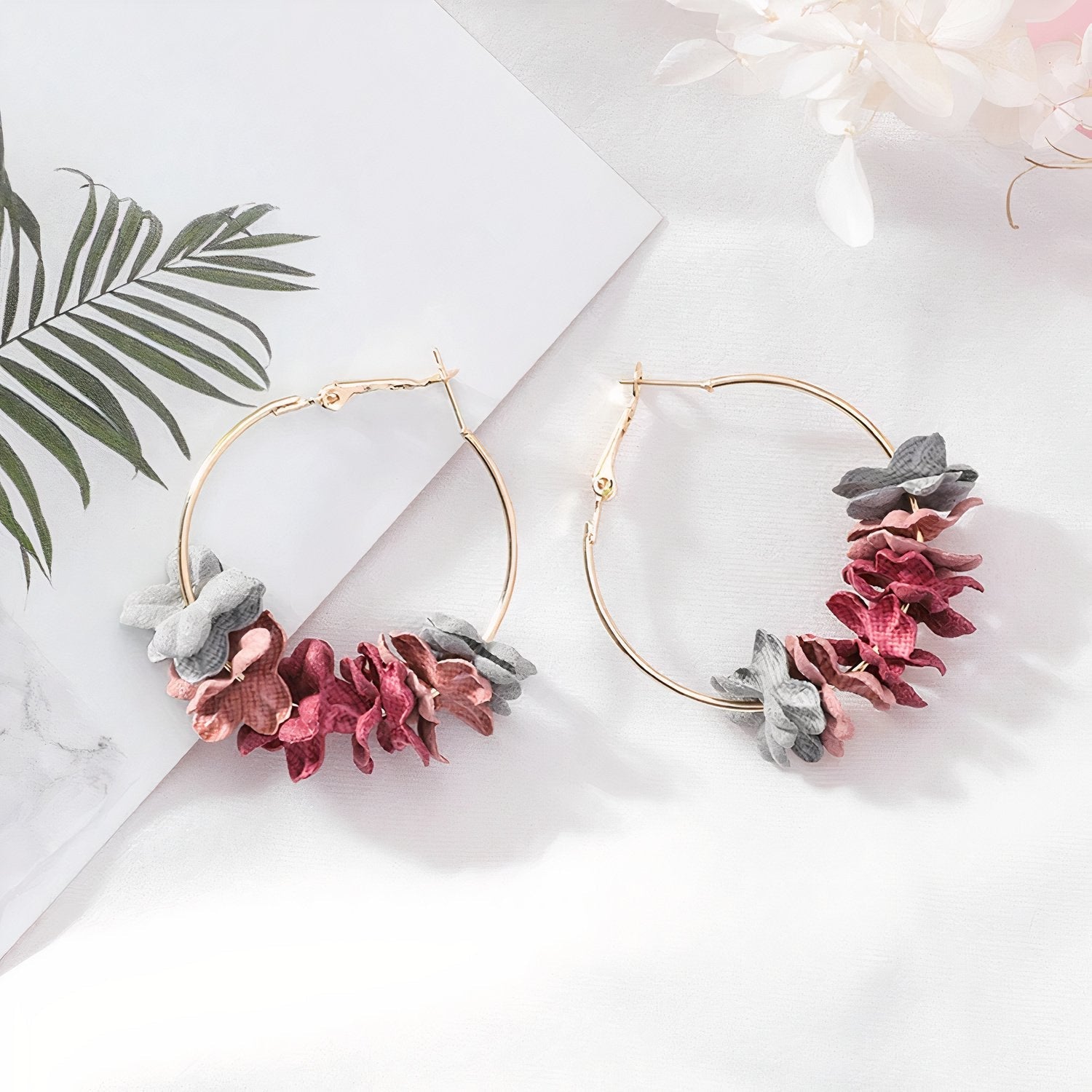 Aussie Floral Bloom Hoop Earrings