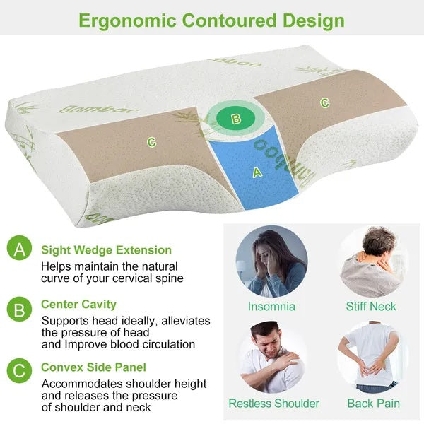 Orthopedic Bamboo Memory Foam Pillow