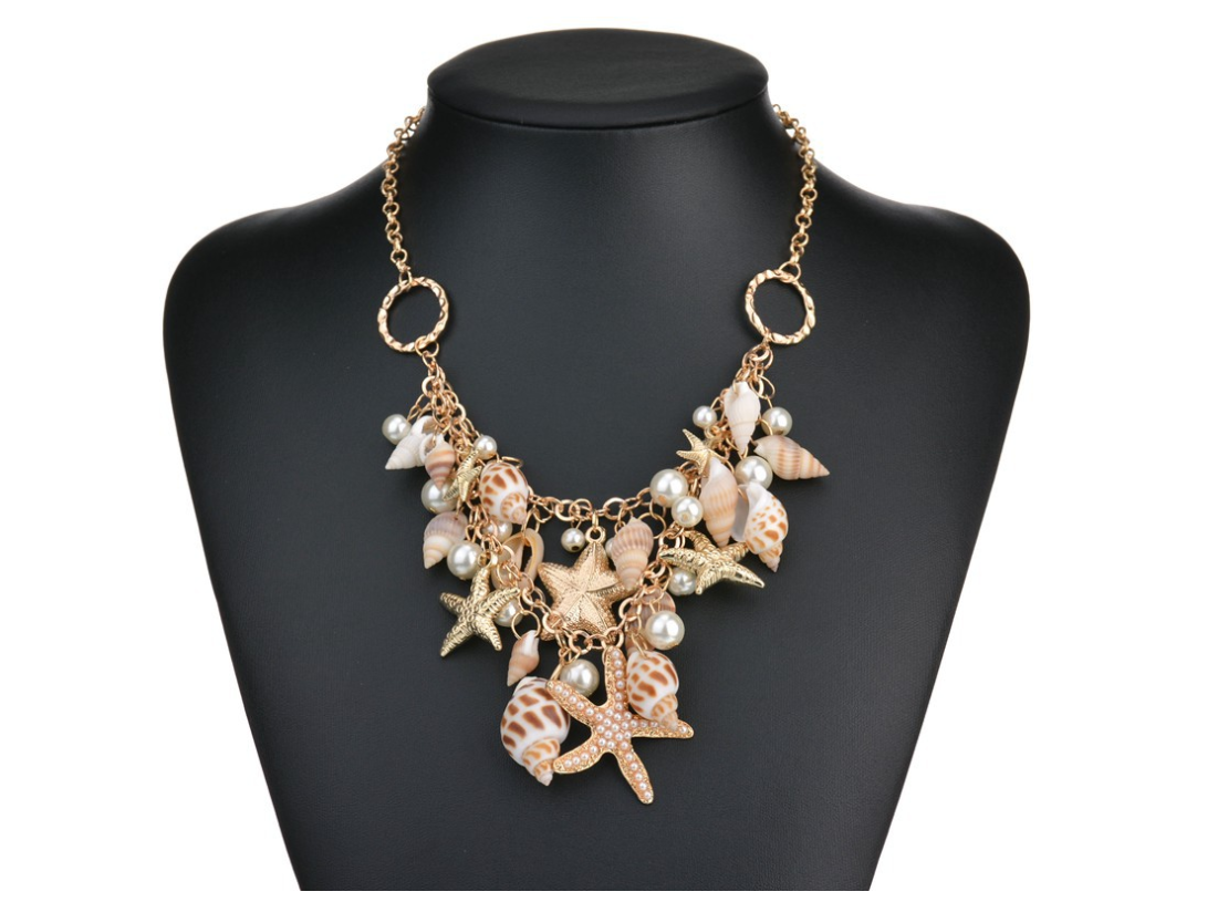 Sparkling Starfish Necklace
