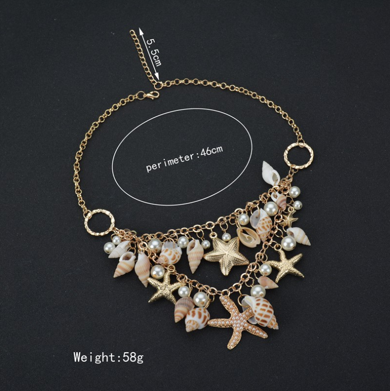 Sparkling Starfish Necklace
