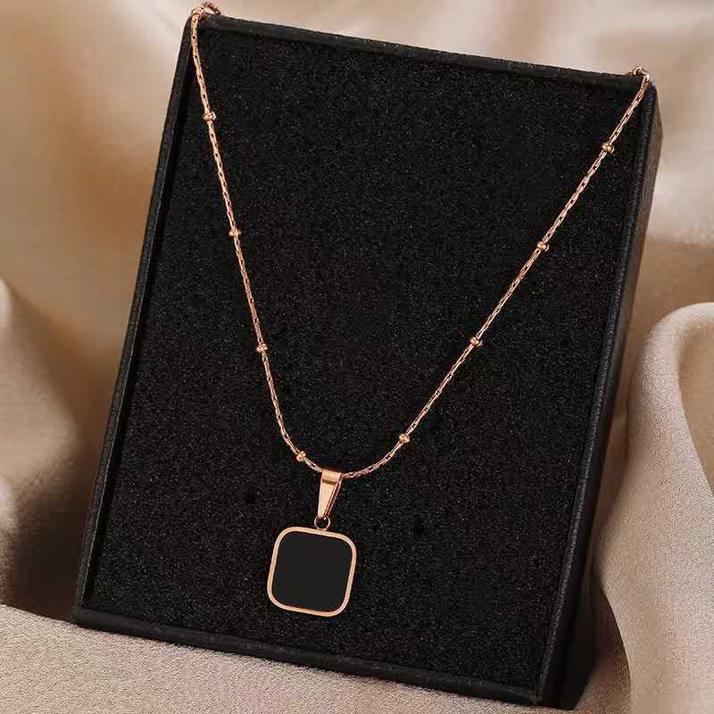 Dark Geometric Titanium Steel Necklace