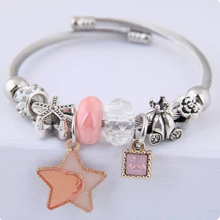 Crystal Star Bead Bracelet