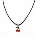 Cherry Pendant Choker Necklace