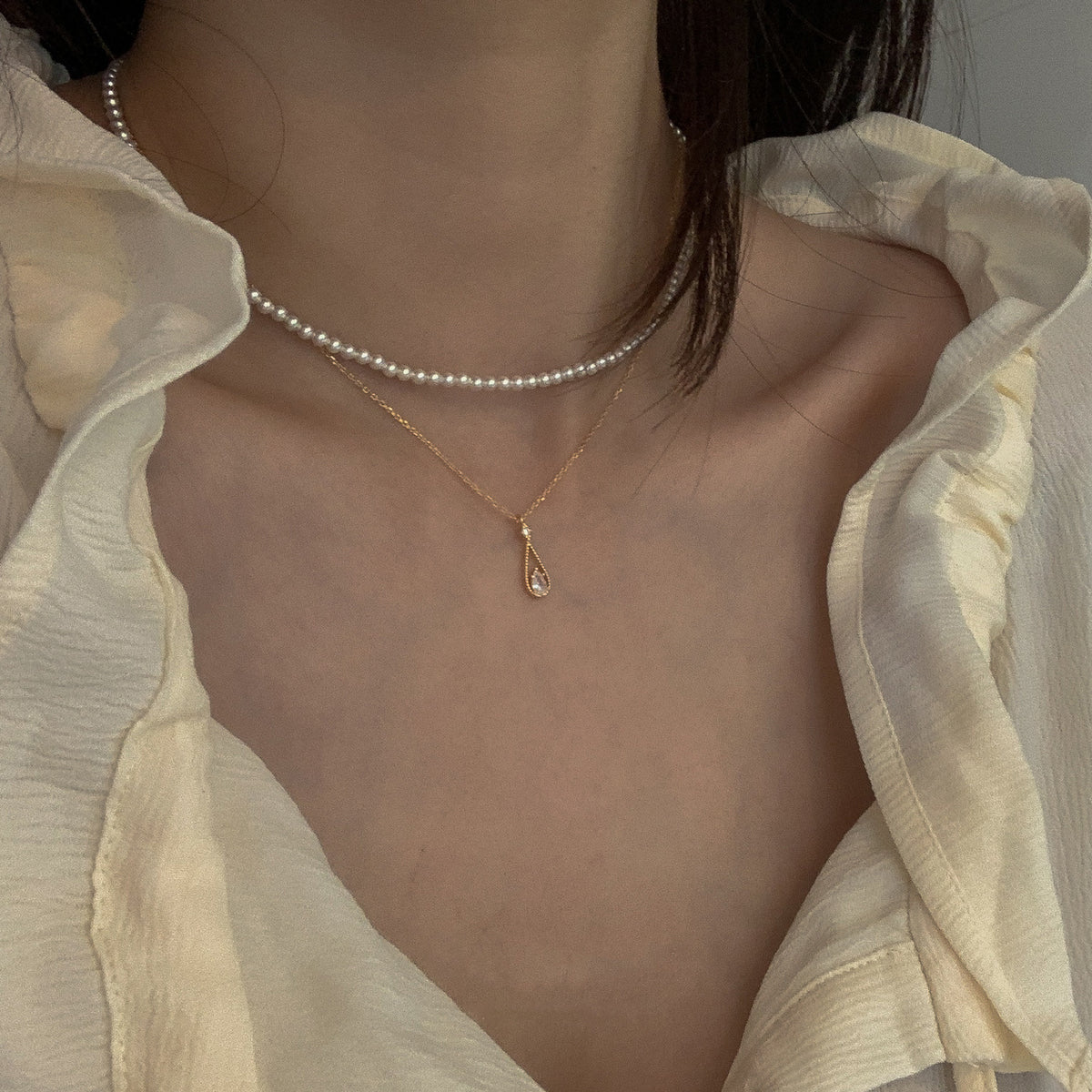 Zircon Water Drop Necklace