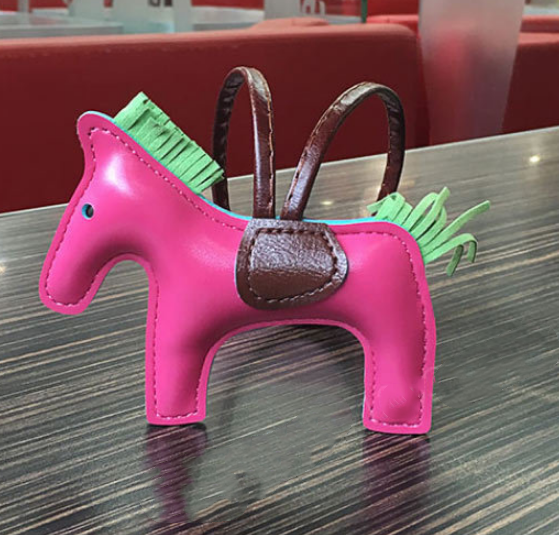 Leather Pony Keychain And Bag Charm