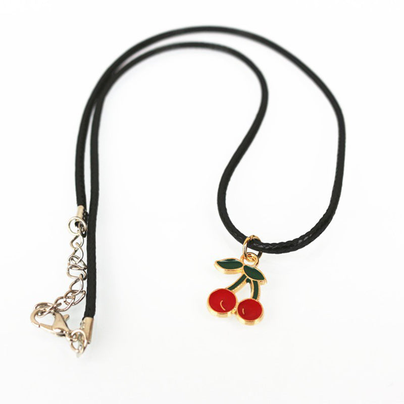 Cherry Pendant Choker Necklace