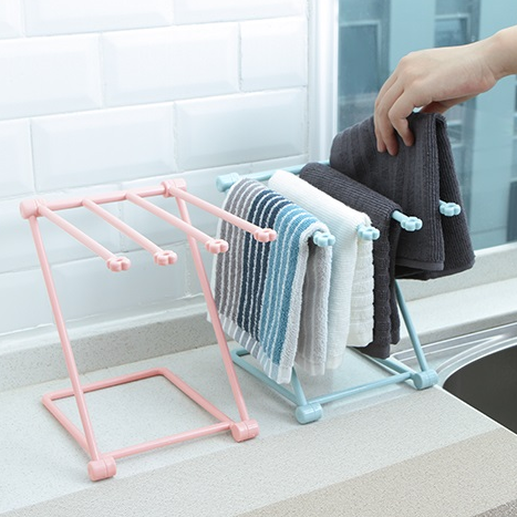 Folding Kitchen Rack for Dishcloths and Towels