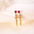 Gold finished Tassel Dangle Earrings