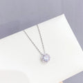 Single Zircon Circle Necklace